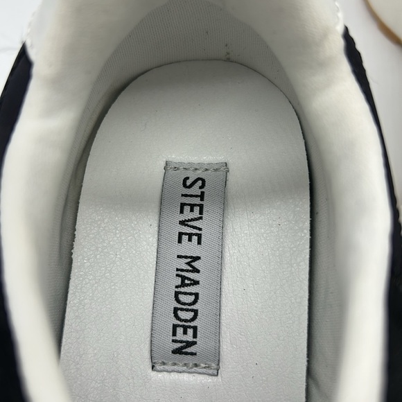 Steve Madden Kendrix Black White Lace-Up Sneakers Women’s Sz 9 New With Box - Picture 12 of 13